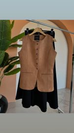 Massi Model Lüx Kalite Nubuk Yelek Taba Kahve