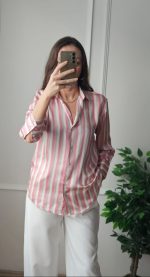 NV Saten Gömlek Pembe