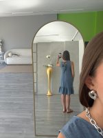 Kolsuz Bisiklet Yaka Fırfırlı Elbise